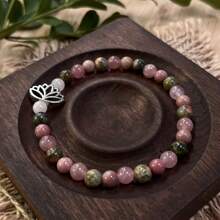 Elegante pulsera con chakra de cuentas de piedras naturales - Brazalete joyería redonda hecha a mano - Collar de joyería brillante | Collar de uso diario | Regalo de otoño | Collar de mujer | Regalo de cumpleaños/San Valentín/Navidad | Regalo de día festivo/fiesta/graduación