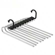 Foldable Multi-Layer Pants Scarf Tie Storage Rack Multi Functional Folding Wardrobe Pants Storage Tool For Home Use, No Trace Anti Slip Storage Rack - Multicolor - View 13