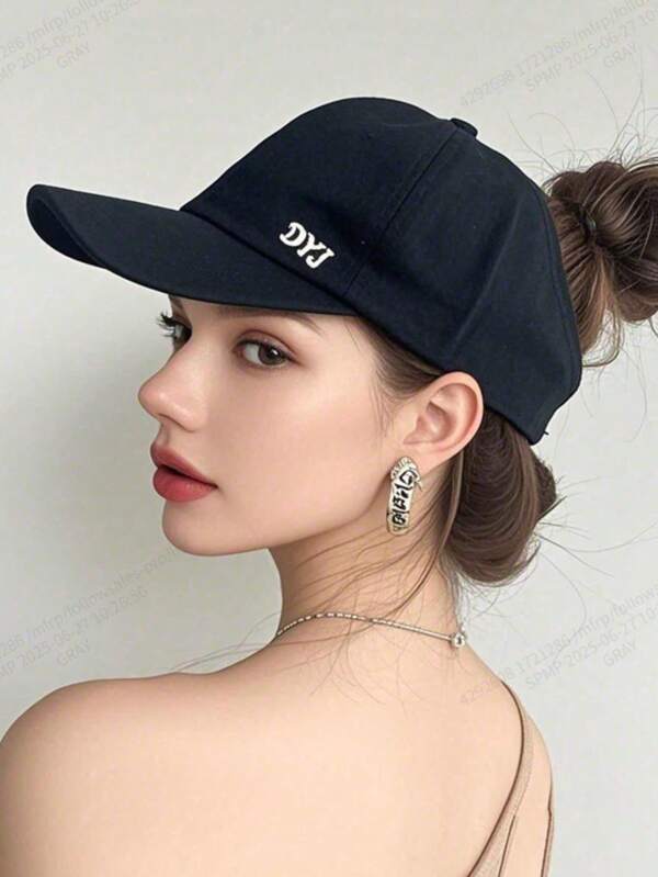 2/1pc Women's Solid Color Wide Brim Baseball Cap, Sunscreen Comfort Horse Hat With Pony Tail Hole, Outdoor Wear Fashion Comfort Women's Summer Breathable Sun Hat, Outdoor Pony Tail Hat, Adjustable Sports Hat, Empty Top Design, Fashion Bucket Hat For Hiking Fashion Sun Hat, Adjustable Breastless Beach Hat, Breathable UV Protection Backless Horse Tail Hat, Outdoor Fashion Hat