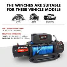 High-Performance 12V Electric Winch With 12000LBS Capacity, Synthetic Rope, And Wireless Remote For 4WD & 4X4 Vehicles & Trailers