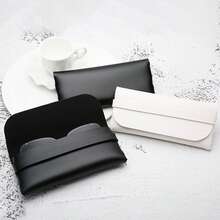 10 件黑色简约优雅便携式眼镜盒，男女适用，非常适合旅行和行李 - 黑色 - 查看 6