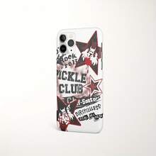 Caja del teléfono 1PC VintageStreetwear Graffiti Impresión de película de alta gama Caja del teléfono mate de alta calidad - 16 Pro/15/14/13/12/11 - Blanco - Ver 3