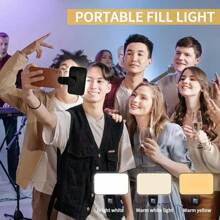 AXNEN Luz de Selfie LED para Celular, Lâmpada de Selfie Recarregável para Celular, Iluminação para Videoconferência no Computador, Clipe Mini Portátil de Luz de Preenchimento