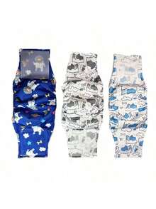 3 件套公狗尿布 - 高吸收性公狗尿布（3 片装） - 可洗腹带，适用于公狗失禁和幼犬训练 - 白色 - 查看 16