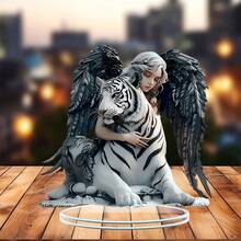 2D Flat Angel Acrylic Desktop Decor - Elegant Blessing Symbol Suitable For Home And Office, Great For Bedroom, Cafe, Living Room, Garden And Balcony