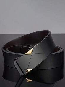 1pc Fashionable Men's Belt With Auto Buckle, Luxury Design Suitable For Young And Middle-Aged Gentlemen