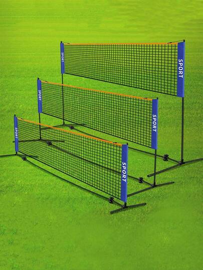 1 st bärbart badmintonnät, professionell nivå för hemmabruk, inomhusbruk och utomhusbruk (exklusive stativ)