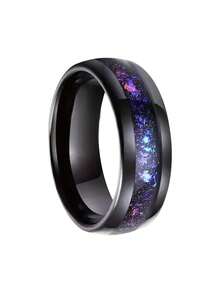 طقم خاتم خطوبة أنيق من الأحجار الكريمة البنفسجية والزركونيا، قطع وسادي اصطناعي، خواتم زفاف، مجوهرات للنساء