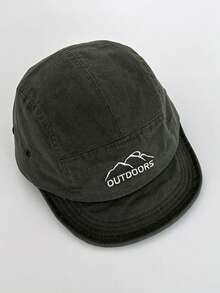 時尚工裝風格日式短帽與刺繡棒球帽，男女適用，適用於春夏戶外街頭 - A - 查看 13