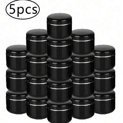 5个20g/30g/50g/100g面霜瓶塑料样品瓶化妆品盒空化妆罐可再填充样品瓶用于化妆品彩妆和护肤品非常适合旅行和化妆品储存和分配