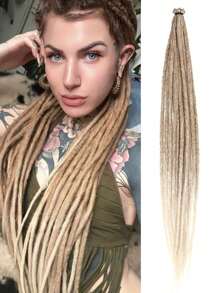 18 Inch / 24 Inch Dreadlock Extensions 0.6 Cm Width 20 Strands-Natural Black, Soft Hippie SE Dreads Synthetic Loc Extensions For Women And Men - Multicolor - View 20