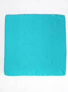 1 pièce Foulard carré en soie de couleur unie casual pour hommes, convient pour les rendez-vous, les voyages, les vacances, les tenues décontractées