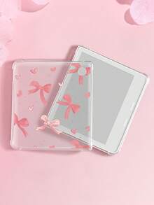 A Bow And Heart Beautiful Transparent Fashion Kobo Clara Colour/BW 2024,Kobo Clara 2E,Kobo Libra Color 2024,Kobo Libra 2 Protective Case, TPU Transparent Drop Protection Case, Lovely Gift - Multicolor - View 10