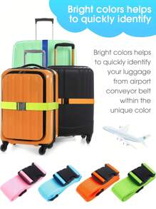 1/2/4Pcs Travel Straps For Luggage, Suitcase Belts, Luggage Belt, 2cm Wide Adjustable Luggage Strap, Luggage Belts, Practical Luggage Binding Strap, Anti-Explosion Binding Strap For Outing , Luggage Packing Strap , Travel Bag Holder Strap, Suitable For Suitcase,Traveling, Flight Business Trip, Holiday For Suitcase Backpack