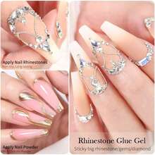 Super Glue Nail Stickers, Nail Strips, Gel Nail Stickers, Extra Strong Adhesive Glue, Gel Manicure, Quick Dry High Strength Fake Nail Strips, Acrylic Glue, Requires Drying