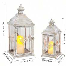 Windproof Glass Candle Holders - Light Grey - View 7