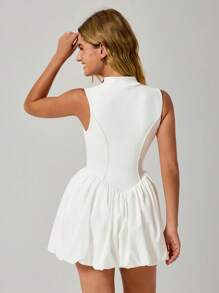 MASKERT "Sports Tennis Dress" Women's Sports Dress Tennis Golf Dress Yoga Wear Outdoor Sportswear Casual Commuter Wear Comfortable Skin-Friendly - White - View 2