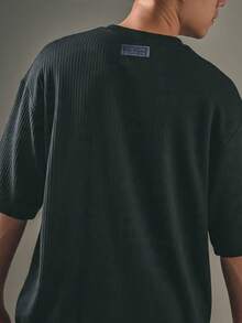 Kit 2 RelaxMax Men's Casual Oversized Textured Mesh Shirt - Black and Military Green - View 4