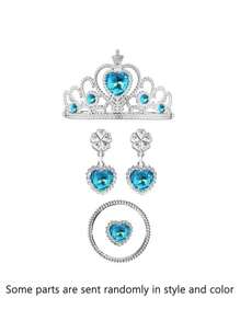 1 pièce Sandales de princesse pour filles, chaussures de princesse en cristal, chaussures de fête habillées, chaussures à nœud, accessoires de rôle de représentation, jouet chaussures en cristal, cadeaux de Noël/Fête des enfants/Anniversaire