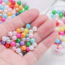 300 件/包 ABS 仿珍珠，圆孔 DIY 珠子，适用于手链、项链、珠宝配饰