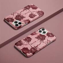 Funda para teléfono, 1 unidad, vintage, rosa, de alta gama. Funda Premium Mate para Teléfono - Compatible con 16 Pro/15/14/13/12/11 - Rojo - Ver 5