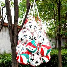 1pc Portable Large Sports Ball Storage Net Bag With Thickened Mesh For Basketball, Volleyball - Fit, Ball Storage