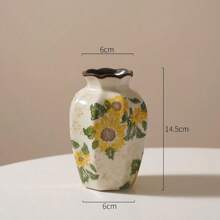 Wazon ceramiczny Vintage Ice Cracked, lekka luksusowa dekoracja wiejska, kompozycja kwiatowa odżywcza wodą do salonu, dekoracja z suszonych kwiatów, kwiaty lotosu, satysfakcjonujący prezent