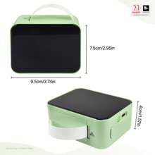 Marklife Marklife 1 pièce Imprimante d'étiquettes thermiques P15 vert, imprimante d'étiquettes sans encre sans fil, fabricant d'autocollants de poche avec 1 pièce d'étiquette de 12x40 mm, imprimante d'autocollants pour smartphone IOS & Android, étiqueteuse pratique et cadeau pour l'organisation de la maison et du bureau