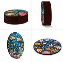 6 pièces de dessous de verre courts bohèmes de décoration de table créative avec motif de poissons. Dessous de verre universels pour tasses à thé et tasses à café, parfaits pour la maison et le bureau. Cadeau parfait pour l'automne, Halloween, Thanksgiving et les anniversaires