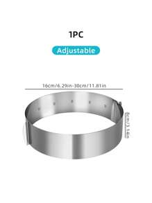 Mousse Cake Mold - Cake Ring - Adjustable Round Stainless Steel 16-30cm(6.29-11.81inches) Tiramisu Cake Mold - Pastry Dessert Cake Baking Supplies
