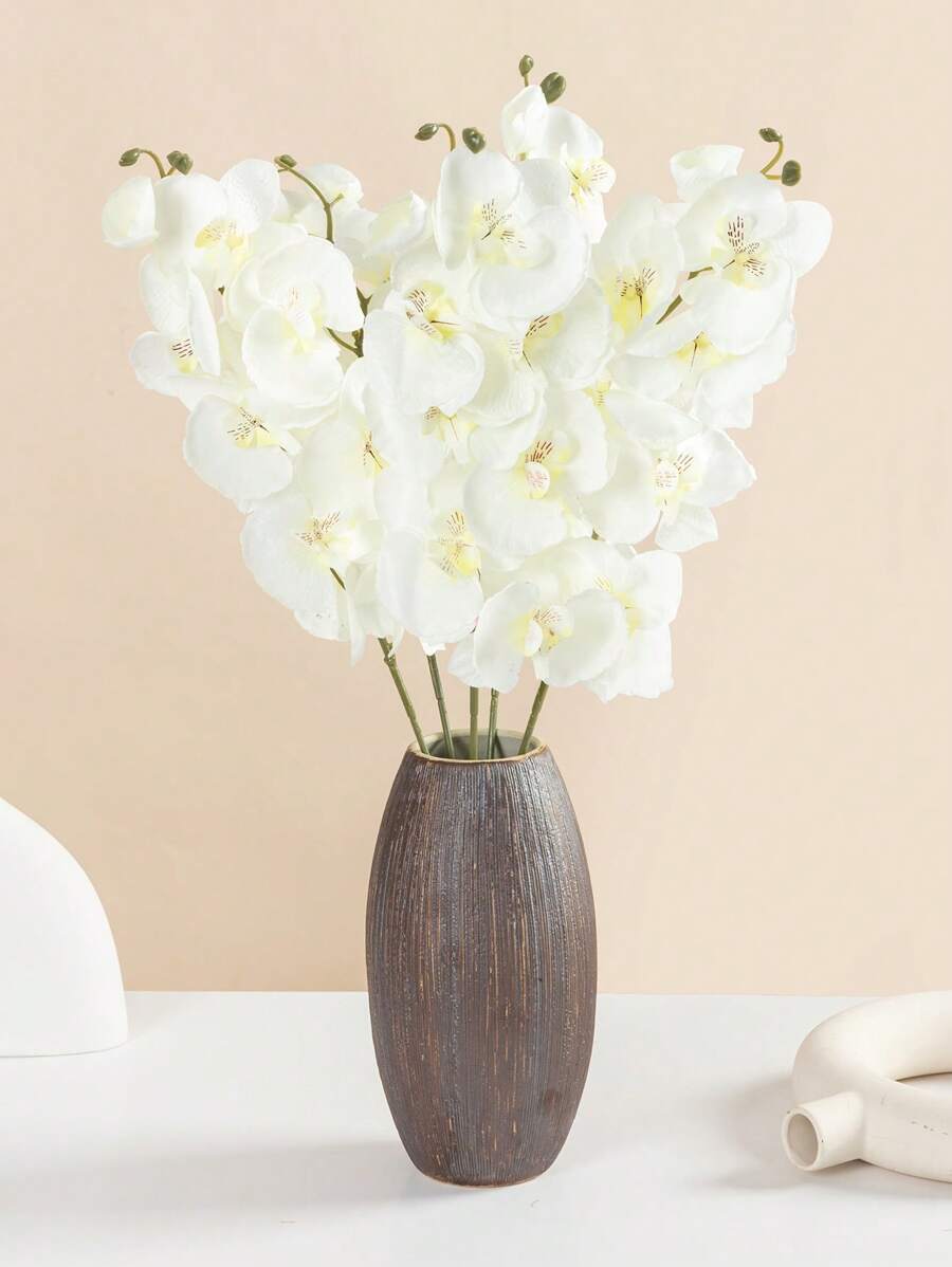 1/3/5 piezas de 70 cm Ramas de flores de orquídea Phalaenopsis artificiales de tacto real para decoración del hogar, oficina, boda, verano, otoño, escuela, dormitorio, oficina, fiesta, vacaciones, cumpleaños, 4 estaciones, puerta, hotel, restaurante, sala de estar, dormitorio, boda, cocina, jardín, rosa decorativa, estilo decorativo