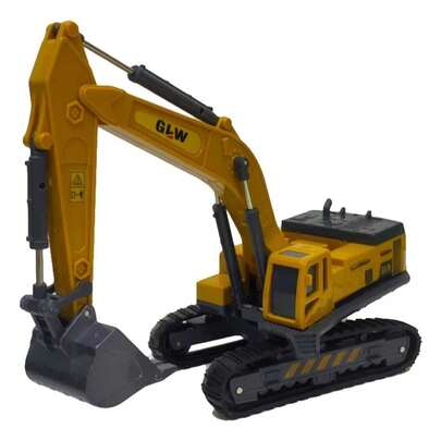 Excavadora escala 1:55 Marca GLW, cuchara metal