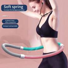 1pc 1kg/1.5kg Optional Spring Exercise Hoop, Soft Exercise Hoop For Core Workout, Won''t Hurt Waist, Women Indoor Fitness Equipment
