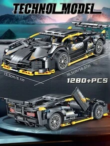 1000+ Pcs Racing Car Building Blocks Toy, Made Of ABS, 1:14 Scale Adult Gift Construction Blocks Car Model, Hobby Collectible Decor Toy Vehicle Bricks,Building Model,Building Blocks Adults,Voiture Collection
