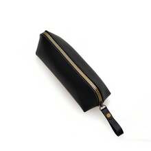 1 件韩国时尚复古皮革 PU 铅笔盒零钱包文具收纳袋笔袋、学校用品、返校 - 彩色 - 查看 3