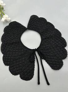 1 pieza Chal de moda versátil para mujer bordado con perlas de organza