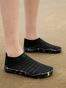 New Kids Breathable Beach Swimming Outdoor Wading Anti-Slip Durable Quick-Dry Water Shoes - Black - View 4