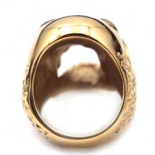CIREY 1 Stück Retro Herren Ring aus Titan-Stahl, Edelstahl Totenkopf Ring