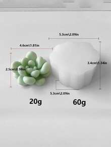 DIY多肉植物硅胶模具，装饰性多肉植物蜡烛模具，可重复使用，多种款式可选 - 白色 - 查看 35