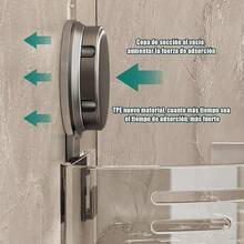 Esquinero para Baño Regadera Ventosa Repisas Sin Taladro Organizador de Regadera Metal de Aluminio Porta Shampoo Antióxido Estante Organizador Baño Gris Mueble para Regadera Tofaney - Ventosa triangular 2 niveles - Ver 10