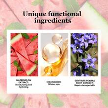 30ml/60ml Watermelon Niacinamide Facial Serum, Moisturizing, Firming, Brightening Skincare - Pink - View 9