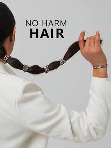 6 peças/Conjunto Elástico de Cabelo com Estampa de Leopardo para Mulheres, Faixa de Toalha de Cabelo, Corda de Rabo de Cavalo, Não Danifica o Cabelo, Corda de Cabelo, Suportes de Rabo de Cavalo, Elásticos de Cabelo, Acessórios de Cabelo, Estampa Animal