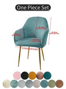 1pc Camel Faux Fur Arched, Solid Color High Elastic Dust-Proof Anti-Fouling Decorative Full Cover Chair Slipcover, Suitable For Hotel, Living Room, Study, Dining Room Daily Chairs, Black, Gray, Champagne, Back To School, Room Decor, School Supplies