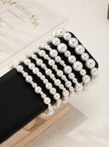 Pulseira de Pérolas Um Conjunto de Joias Elegantes e Temperamentais para Mulheres