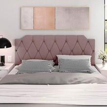 Kelly Box Upholstered Headboard Panel Queen Bedroom 1.40 Suspended Padded Luxury Pink - PC MÓVEIS - 乾枯玫瑰色 - 查看 4