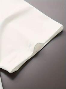 Popular  Men's Short Sleeve Shirts Never Give Up Letter Pattern Print Casual Summer Tops, Men's Fashion Casual Round Neck Short Sleeve, Suitable For Daily Wear And Various Occasions. Roomy And Comfortable - 白色2 - 查看 4