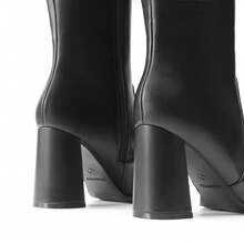 Women's Knee High Go-Go Boots - Square Toe Chunky Heel Side Zip Tall Boots Classic Solid Color Retro Fashion Boots For Outfits - màu đen - Xem 8