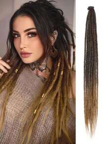 18 Inch / 24 Inch Dreadlock Extensions 0.6 Cm Width 20 Strands-Natural Black, Soft Hippie SE Dreads Synthetic Loc Extensions For Women And Men - Multicolor - View 18