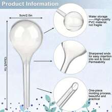 Slouchy Plant Potted Garden Water Dispenser Drip Automatic Watering Plastic Ball Indoor And Outdoor Flower Pot Bulb Watering Ball Tip Drip Irrigation Device Self Watering Plastic Irrigation Ball, General Plant Watering Pile, Suitable For Indoor And Outdoor Flowers And Vegetables, Automatic Drip Irrigation System