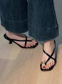 5cm Multicolor Minimalist Thong Wedge Sandals For Women, Open Toe High Heels, Summer 2025